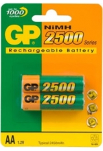 Аккумулятор GP 250 AAHC/R6 (2500 мАч) BL2